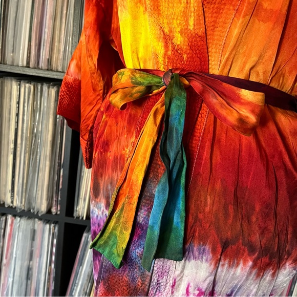 Vintage silk ice dyed mandala patchwork bolt grateful company dead sphere 🌈♻️🪩 - Picture 12 of 16